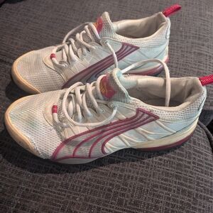 Puma Pink and White Women's Sneakers Size 8.5